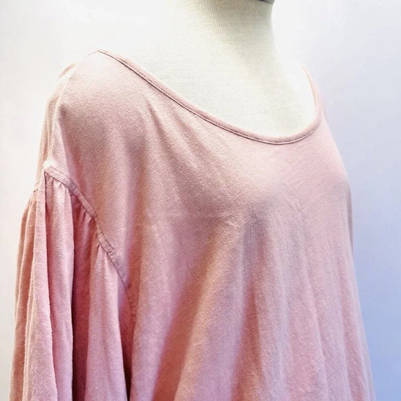 NWT SONOMA Women Short Sleeve Pull Over Boat Neck Cotton Pink Shirt Plus Size 4X - Picture 4 of 11